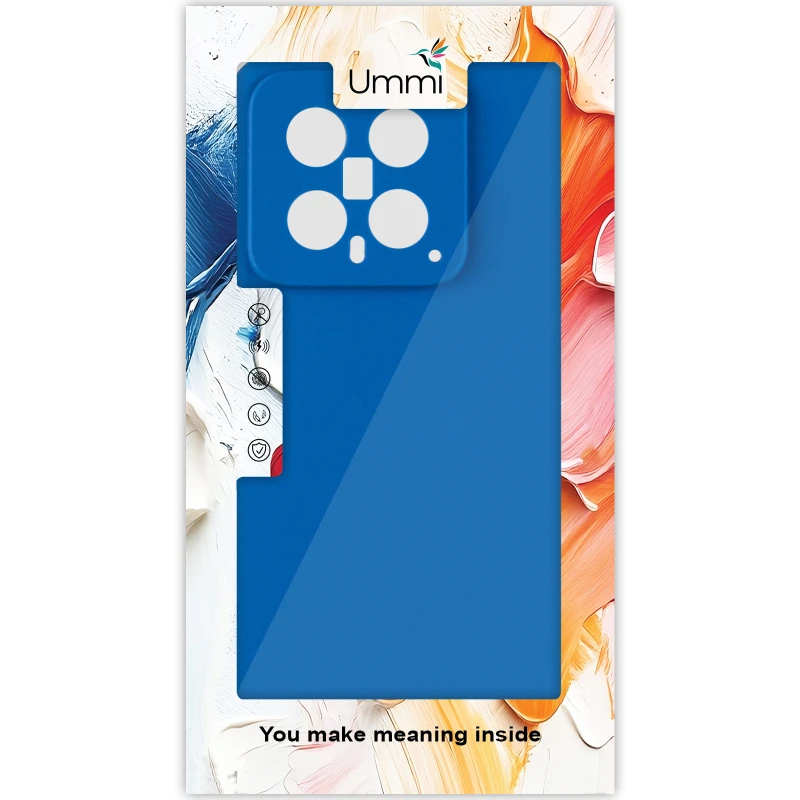 Чохол Silicone Cover Ummi Lakshmi Full Camera (AA) для Xiaomi 14 – Синій / Navy blue. Фото 4 з 4