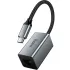 Переходник Hoco UA48 Type-C to RJ45 100 Mbs (0.15m) – Metal gray. Фото 6 из 6