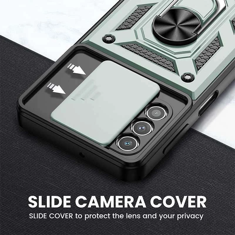 Ударопрочный чехол Serge Ring с защитой камеры для Samsung Galaxy A33 5G – Зеленый. Фото 4 из 5