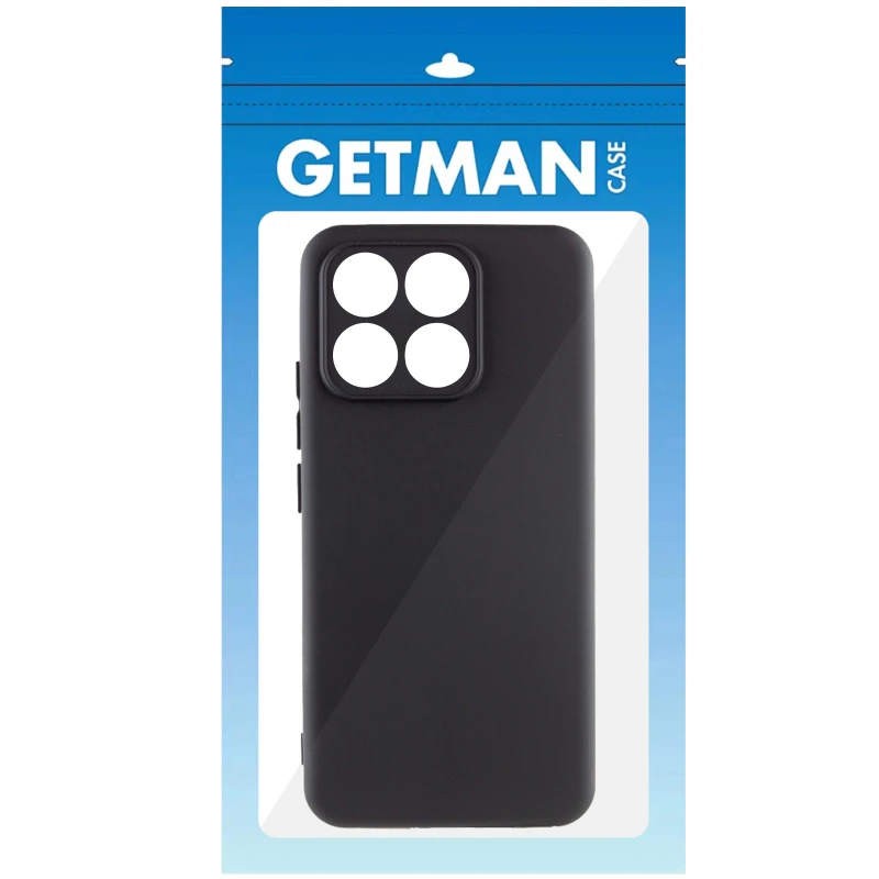 Цветной силиконовый чехол GETMAN с закрытой камерой на Motorola Moto G15 4G – Черный / Black. Фото 3 из 3
