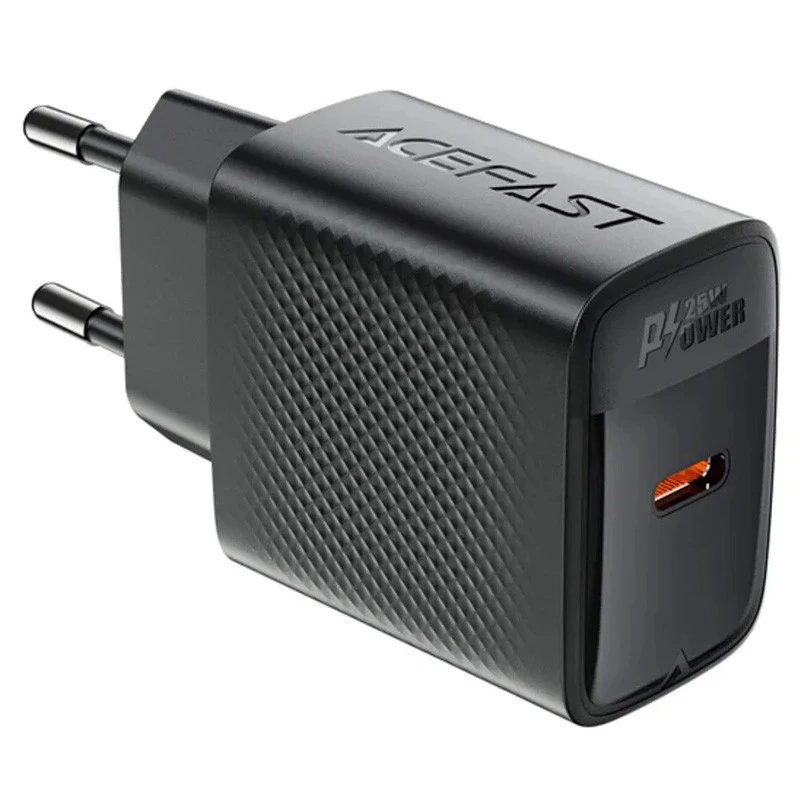 СЗУ Acefast A104 GaN PD25W (1USB-C) – Black. Фото 1 из 7