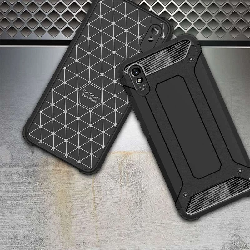 Протиударний чохол з посиленими кутами Immortal на Xiaomi Redmi 9A – Чорний. Фото 3 з 7