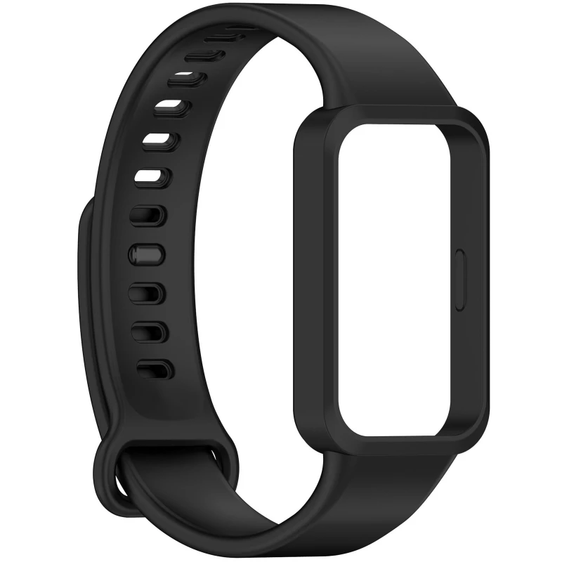 Силиконовый ремешок для Xiaomi Mi Smart Band 9 Active – Black. Фото 3 из 5