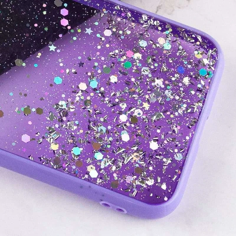 Чехол с блестками и защитой камеры для Apple iPhone XS Max (6.5") – Сиреневый. Фото 3 из 3