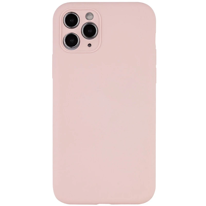 Чехол с защитой камеры Silicone Case для Apple iPhone 12 Pro (6.1") – Розовый / Chalk Pink. Фото 1 из 2