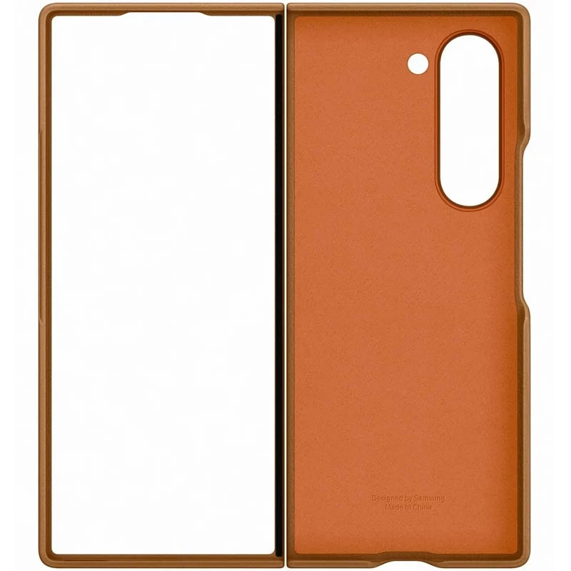 Шкіряний чохол Leather Case Premium на Samsung Galaxy Z Fold5 – Brown. Фото 11 з 12