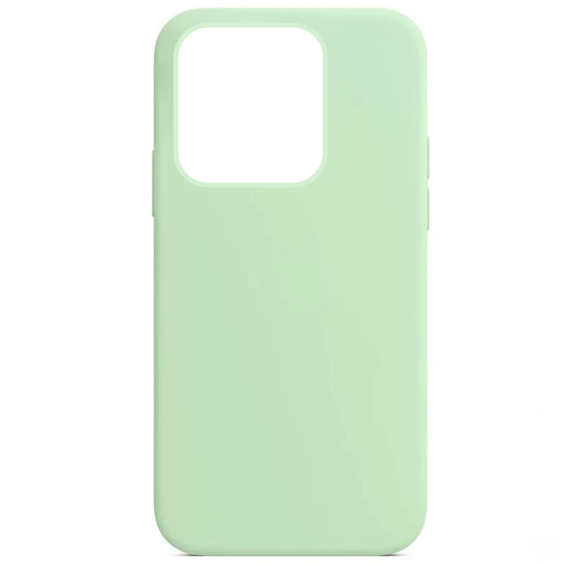 Чехол с закрытым низом Silicone Case для Apple iPhone 15 Pro Max (6.7") – Зеленый / Pistachio. Фото 1 из 7