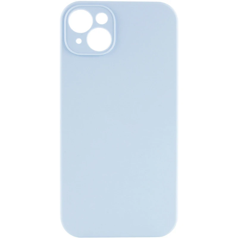 Чехол с защитой камеры Silicone Case для Apple iPhone 15 (6.1") – Голубой / Sweet Blue. Фото 1 из 6