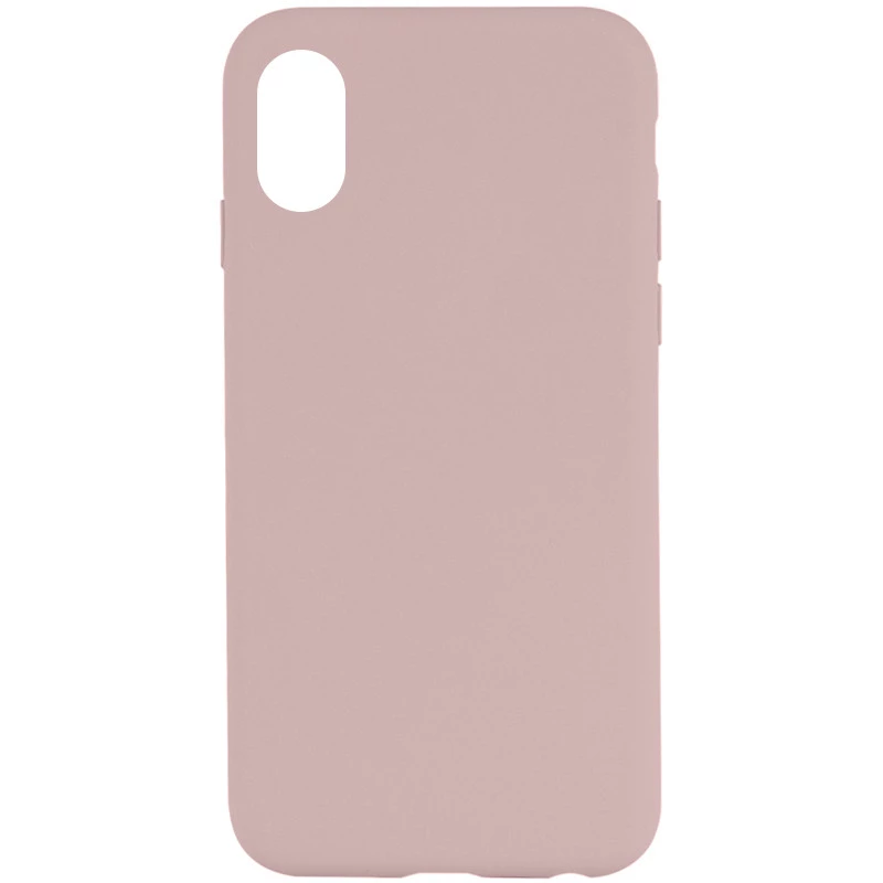 Чохол з закритим низом Silicone Case на Apple iPhone XS (5.8") – Рожевий / Chalk Pink. Фото 1 з 1