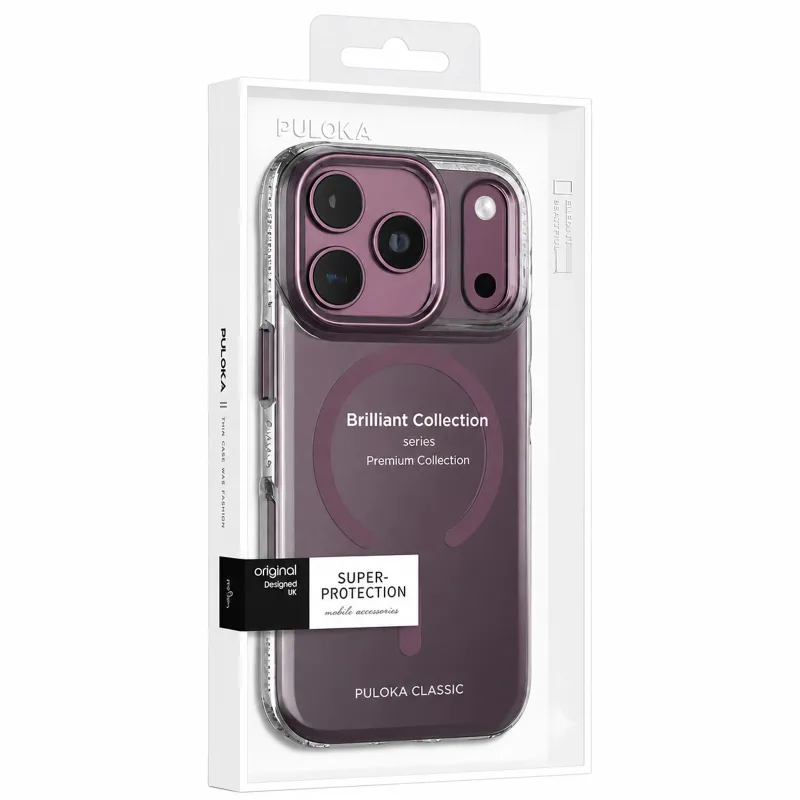 Чехол TPU+PC Puloka Resplendent with Magnetic Fit для Apple iPhone 17 Pro Max (6.9") – Dark Cherry. Фото 3 из 3