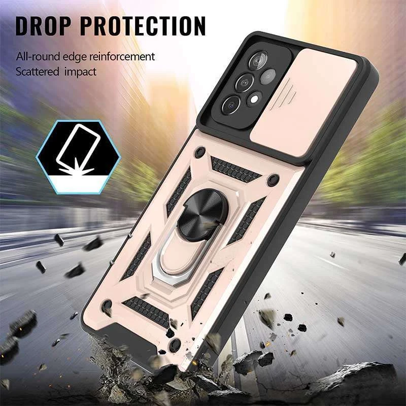 Протиударний чохол Serge Ring з захистом камери на Samsung Galaxy A52 4G / A52 5G – Золотий. Фото 8 з 10