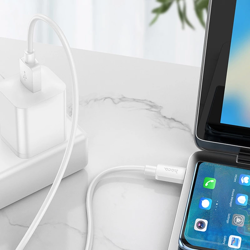 Дата кабель Hoco X96 Hyper USB to Type-C 100W (0.25m) – White. Фото 5 из 8