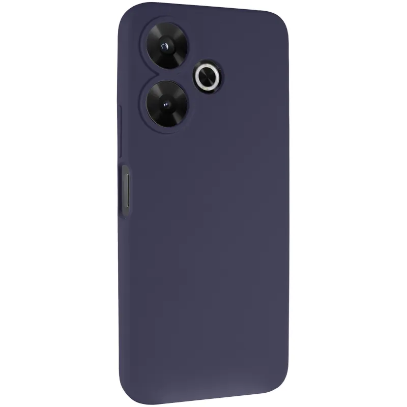 Чехол Silicone Case Lakshmi Premium з закритою камерою на Xiaomi Poco M6 4G – Темно-синий / Midnight blue. Фото 1 из 8