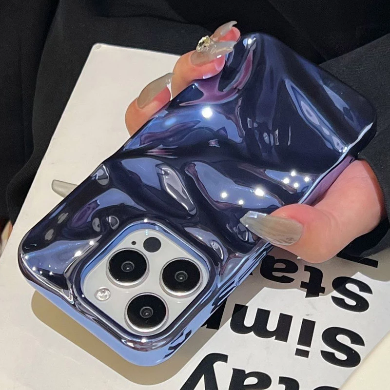 Гламурний силіконовий чохол на Apple iPhone 15 (6.1") – Blue. Фото 6 з 8