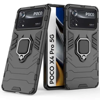 Противоударный чехол Transformer с кольцом для Xiaomi Poco X4 Pro 5G фото 1 из 4