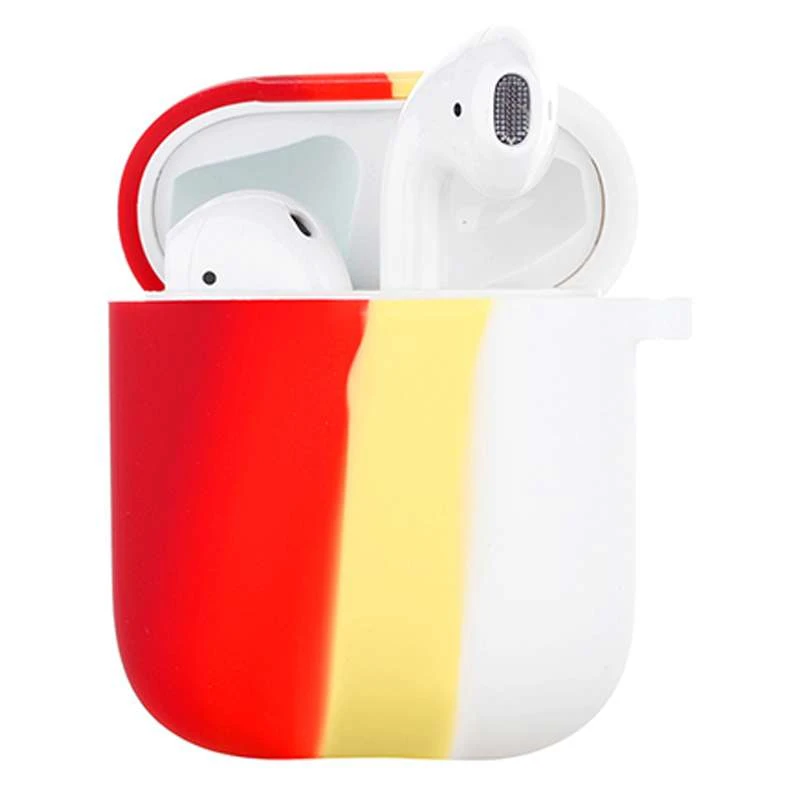 

Силіконовий футляр Colorfull для навушників AirPods 1/2 (Червоний / Білий)