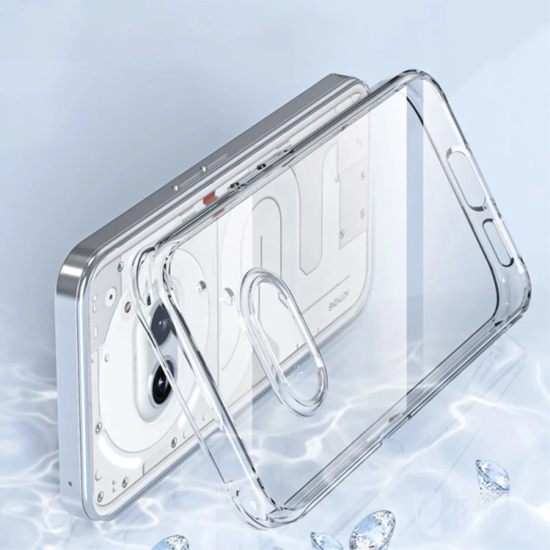 Ультратонкий силиконовый чехол 1,5 мм с защитой камеры для Nothing Phone (2a) – Бесцветный (прозрачный). Фото 2 из 3