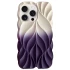 Силиконовый чехол Leaf для Apple iPhone 16 Pro Max – White / Purple. Фото 1 из 2