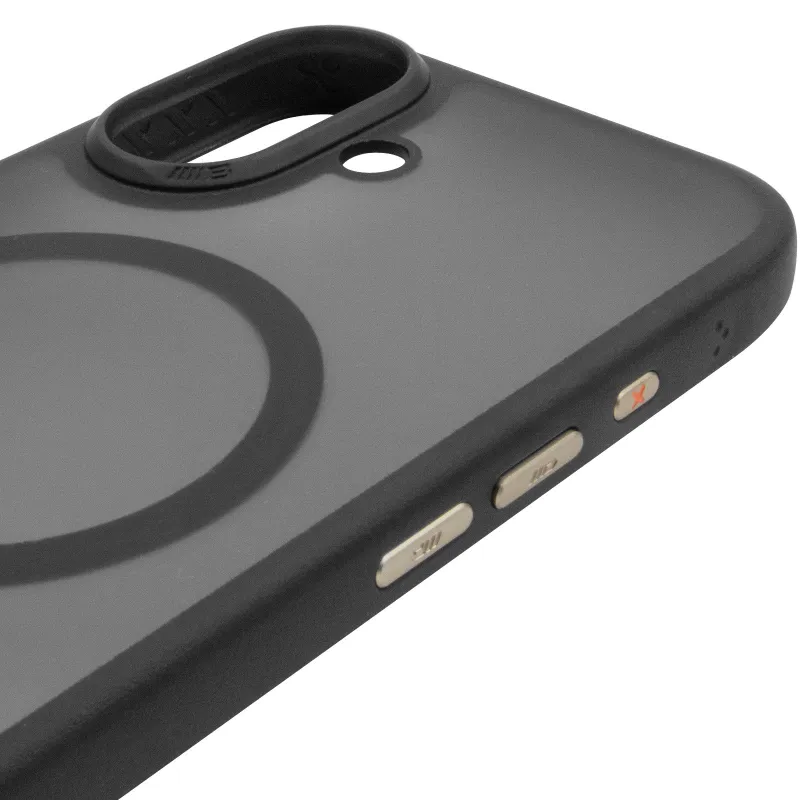 TPU+PC чохол Blueo Skin Friendly Frosted with MagSafe для Apple iPhone 16 – Чорний / Black. Фото 6 з 12