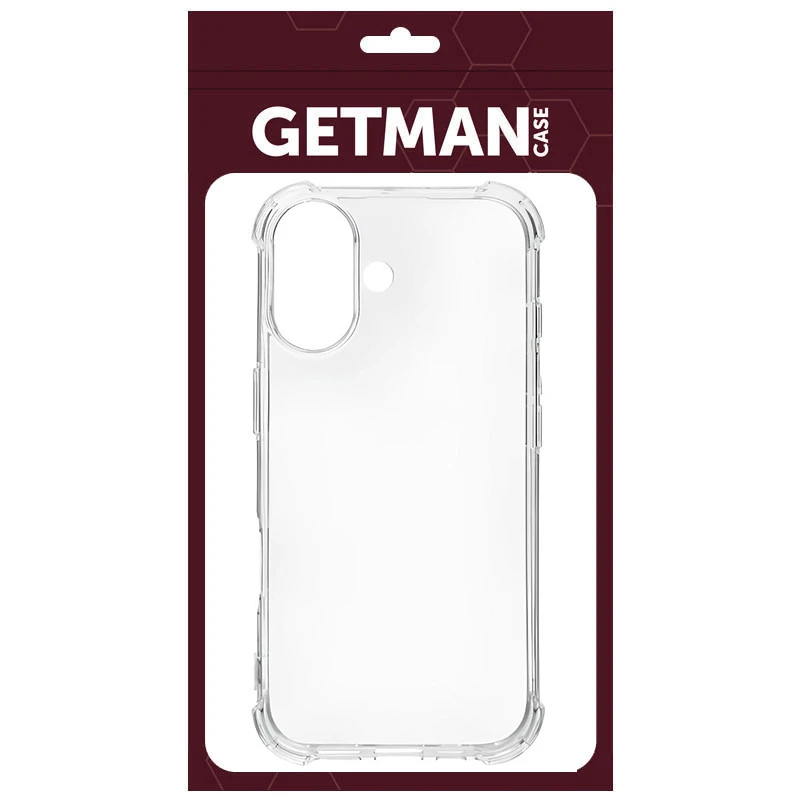 Ультратонкий силіконовий чохол GETMAN з критими бортами на Apple iPhone 17 (6.3") – Безбарвний (прозорий). Фото 15 з 15