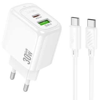 СЗУ Hoco CS55A Surplus PD30W+QC3.0 (1USB-A/1C) + Type-C to Type-C фото 1 СЗУ Hoco CS55A Surplus PD30W+QC3.0 (1USB-A/1C) + Type-C to Type-C фото 1 из 1