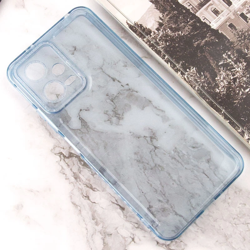 Силіконовий чохол з візерунком на Xiaomi Poco X5 5G – Блакитний. Фото 4 з 7