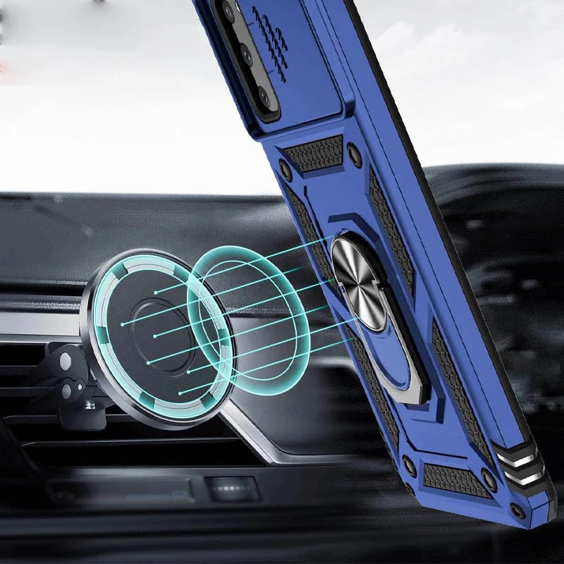 Протиударний чохол Serge Ring з захистом камери на Samsung Galaxy S20 FE – Синій. Фото 4 з 10