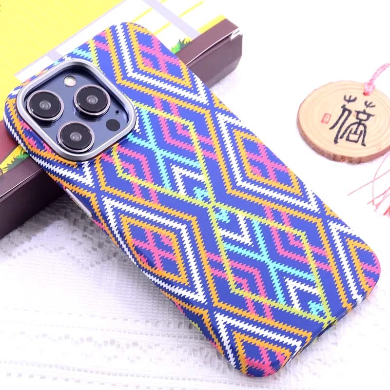 Пластикова накладка Neon Ornament with Magnetic Safe для Apple iPhone 14 Pro (6.1") – X-Blue. Фото 3 з 5