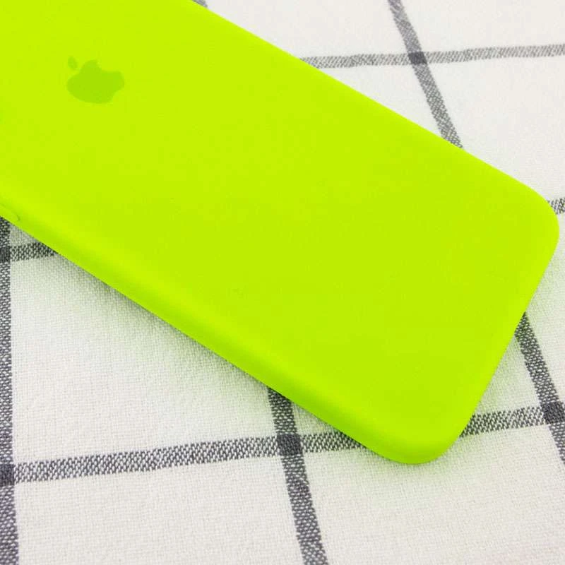 Чехол Silicone Case Square с защитой камеры для Apple iPhone 6/6s (4.7") – Салатовый / Neon green. Фото 2 из 3