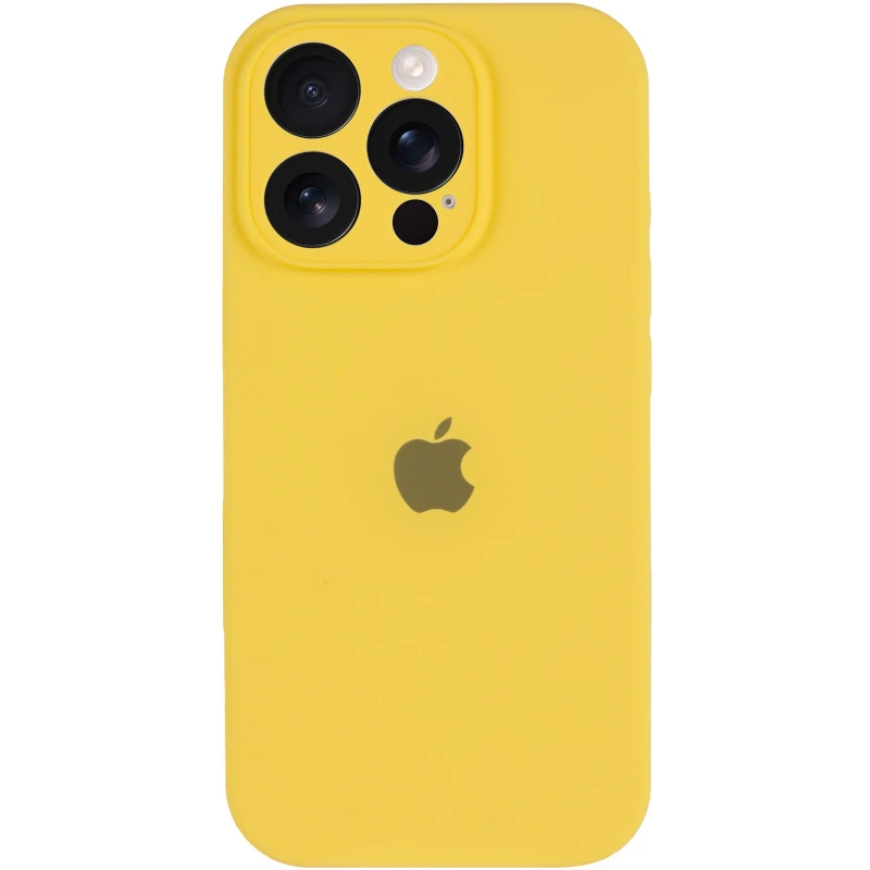 Чохол Silicone Case з захистом камери на Apple iPhone 15 Pro (6.1") – Жовтий / Yellow. Фото 5 з 17