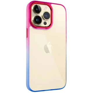 Силиконовый чехол фреш для Apple iPhone 14 Pro (6.1") — Синий / Розовый