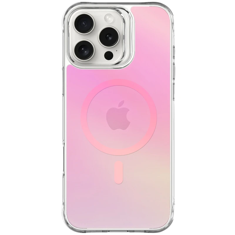 TPU+PC чехол Space Pure Rainbow Magsafe для Apple iPhone 16 Pro – Pink. Фото 2 из 3