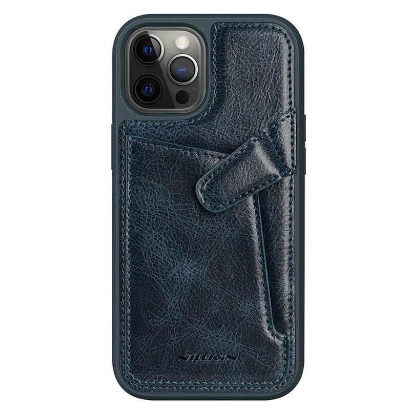 

Шкіряна накладка Nillkin Aoge (з кишенею) на Apple iPhone 12 Pro (6.1") (Синій)