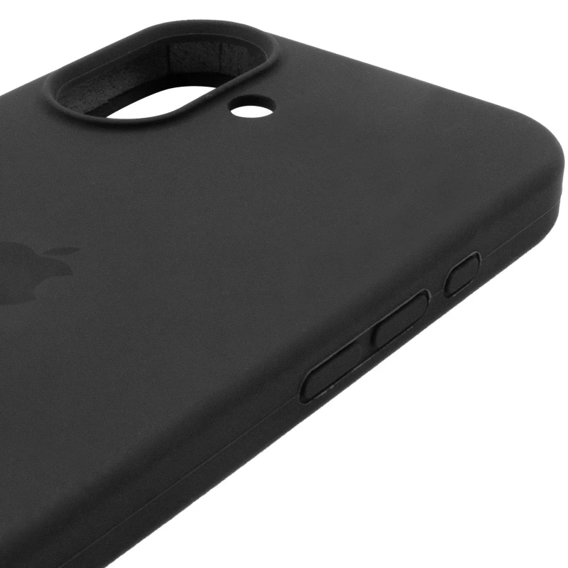 Чехол Silicone Case с закрытым низом для Apple iPhone 16 Plus – Черный / Black. Фото 5 из 14