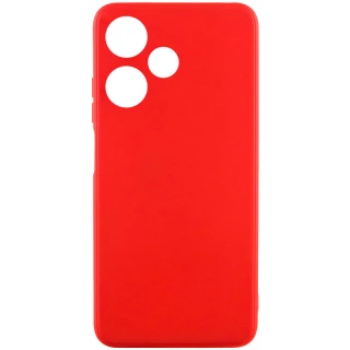Цветной силиконовый чехол с защитой камеры для Infinix Hot 30i — Красный / Red