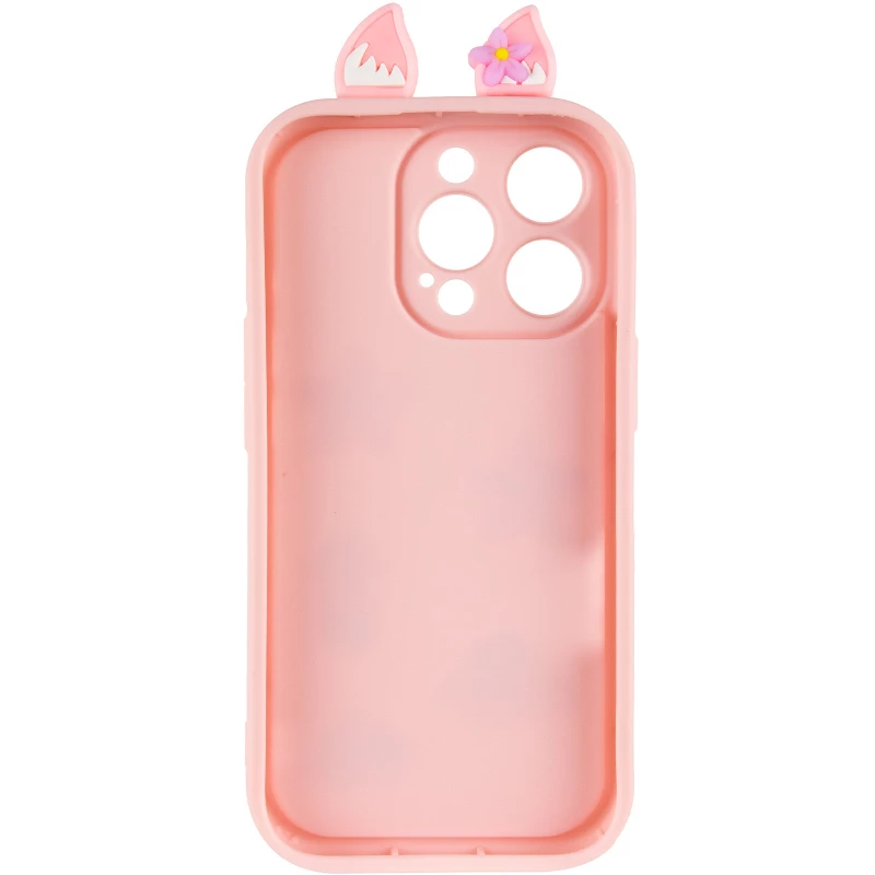 Силіконовий чохол Funny Toys with Ears для Apple iPhone 14 Pro Max (6.7") – Light Pink. Фото 4 з 6