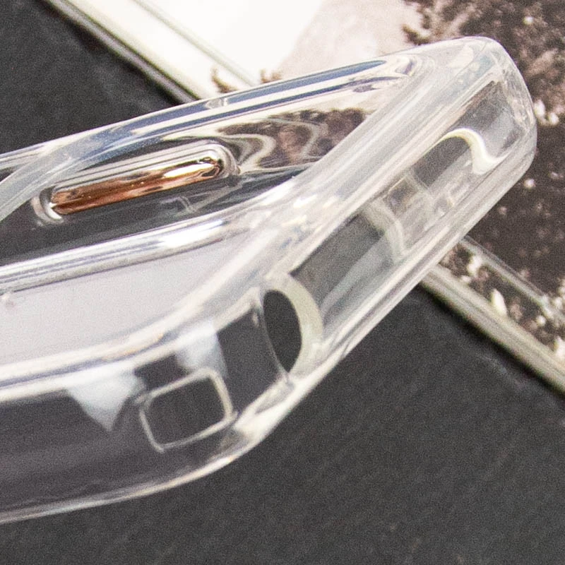 TPU+PC чохол з металевими кнопками на Xiaomi Poco M6 Pro 5G – Прозорий. Фото 8 з 8