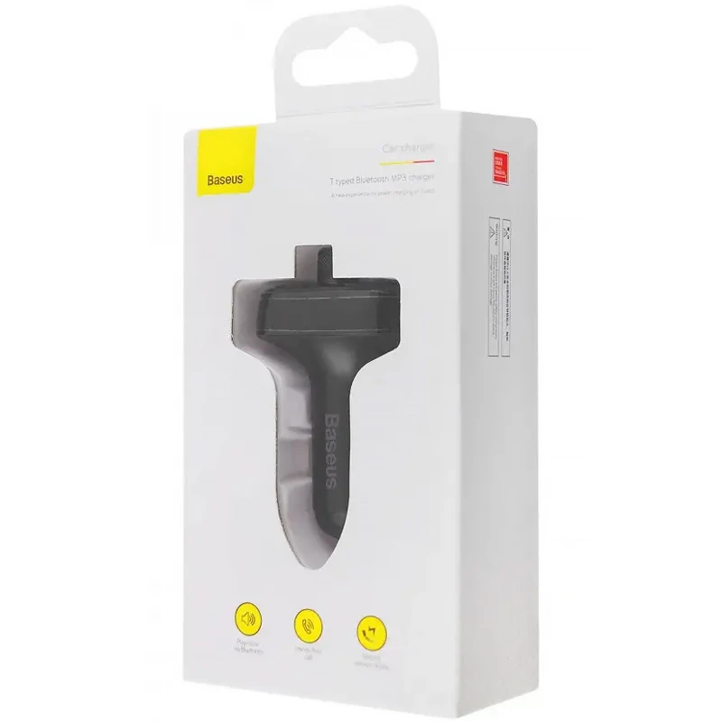 АЗУ FM модулятор Baseus S-09 Overseas Edition 3.4A (2USB-A) (CCMT000301) – Black. Фото 4 АЗУ FM модулятор Baseus S-09 Overseas Edition 3.4A (2USB-A) (CCMT000301) – Black. Фото 4 из 5