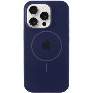 Чохол Silicone Case Full Protective (AA) V2 with MagSafe для Apple iPhone 17 Air (6.5") — Темно-синій / Midnight blue