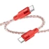 Дата кабель Hoco X99 Crystal Junction Type-C to Type-C 60W (1.2m) – Red. Фото 4 з 6