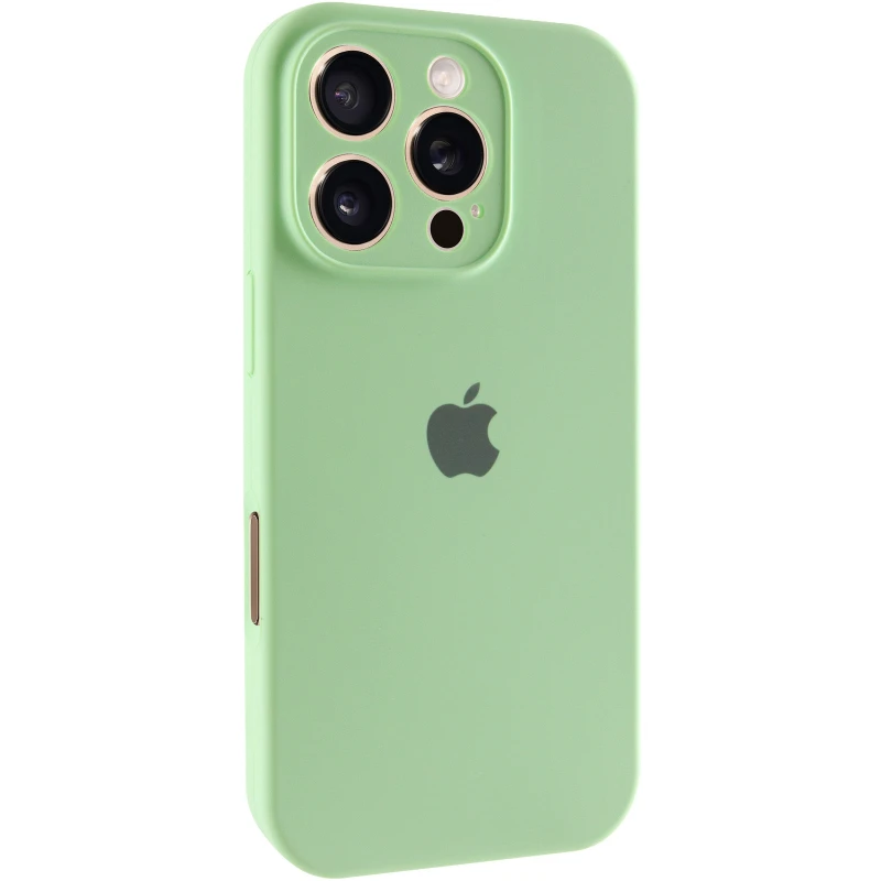 Чехол Silicone Case с защитой камеры для Apple iPhone 16 Pro Max – Зеленый / Pistachio. Фото 2 из 6