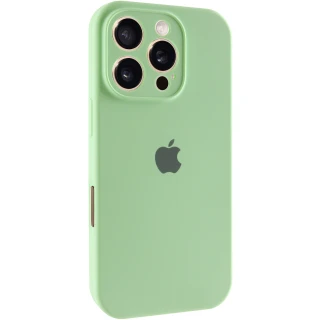 Чохол Silicone Case з захистом камери на Apple iPhone 16 Pro Max — Зелений / Pistachio