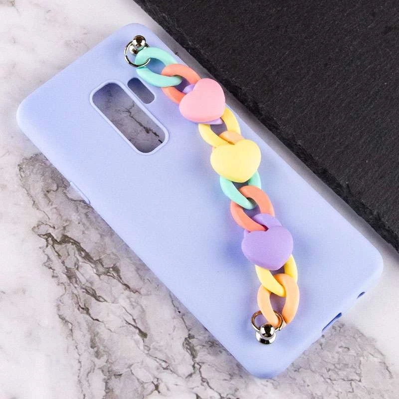 Чохол Heart з ланцюгом на Samsung Galaxy S9+ – Lilac Blue. Фото 3 з 4