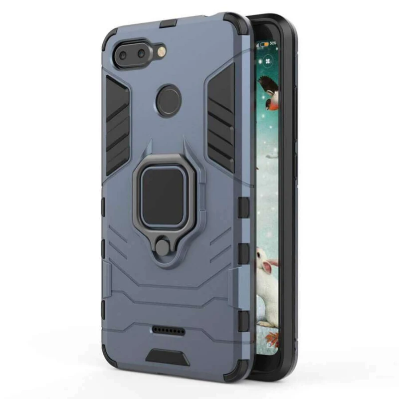 Противоударный чехол Transformer с кольцом для Xiaomi Redmi 6 фото 3 из 8