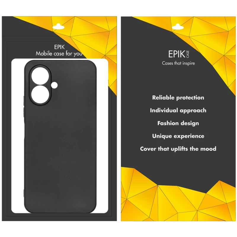 Чёрный силиконовый чехол Epik с защитой камеры для TECNO Spark Go 2 – Черный. Фото 3 из 3