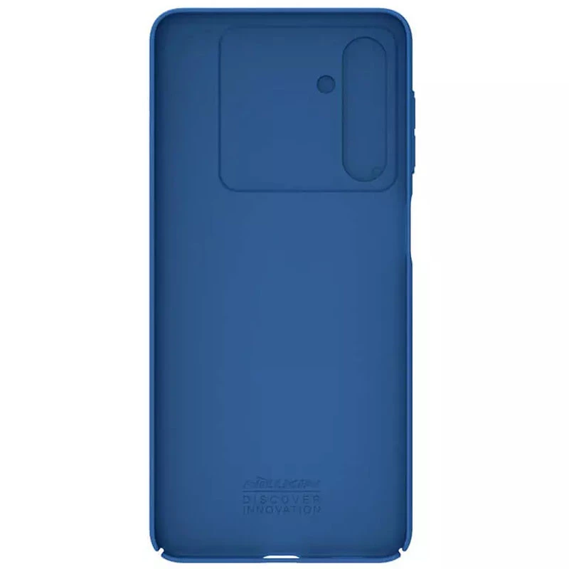 Карбоновая накладка Nillkin со шторкой для камеры для Samsung Galaxy M54 5G – Синий / Blue. Фото 3 из 7