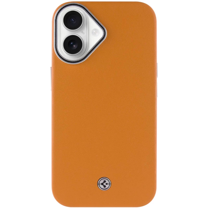 Чохол PC+Leather SGP with MagSafe для Apple iPhone 16 – Brown. Фото 2 з 8