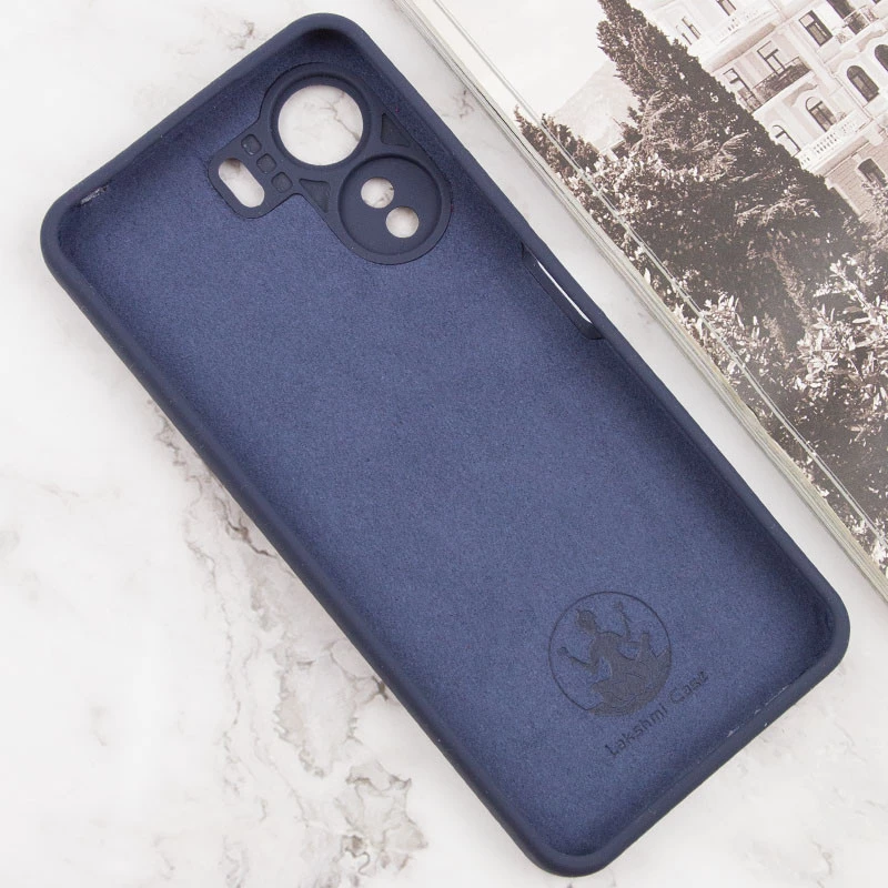 Чохол Silicone Case Lakshmi Premium L з закритою камерою на Xiaomi Redmi 13C – Темно-синій / Midnight blue. Фото 5 з 12