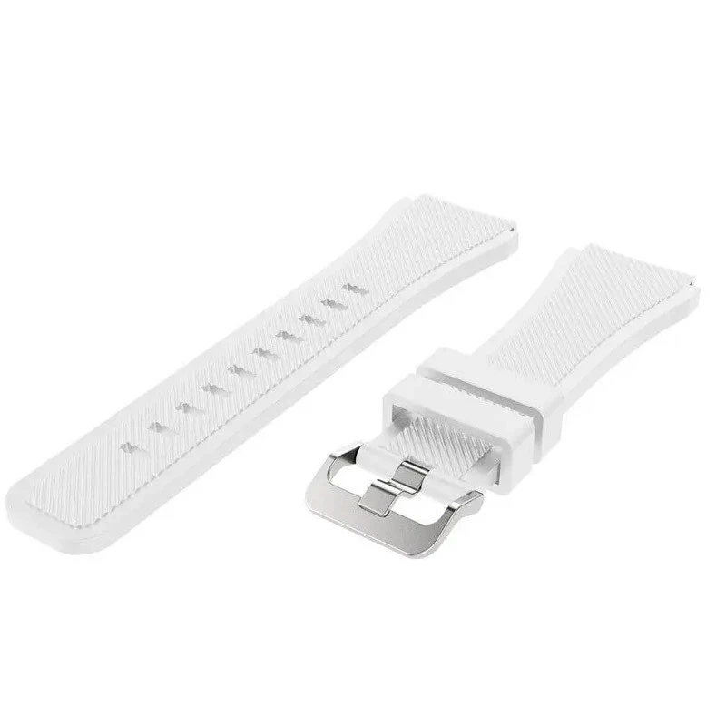Силиконовый ремешок Silicone Band для Xiaomi Amazfit/Samsung 22 mm – White. Фото 3 из 4