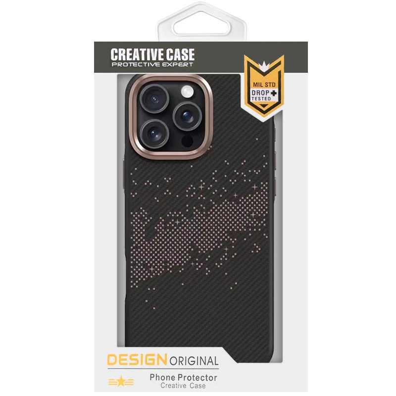 TPU Case Sparkle Matrix MagFit для Apple iPhone 17 (6.3") – Titanium gold. Фото 5 з 5